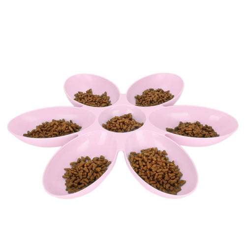 Cat Food Bowls Non Slip Food Grade Flower Petals Shaped