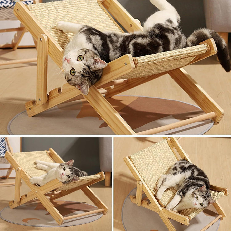 Adjustable Elevated Cat Chair Bed Relaxation Bed - KAZIPAWS