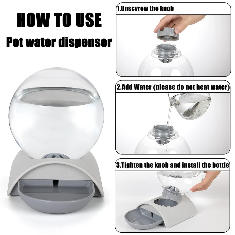 Pet Water Dispenser 2 8L Automatic Gravity Cat Water - KAZIPAWS