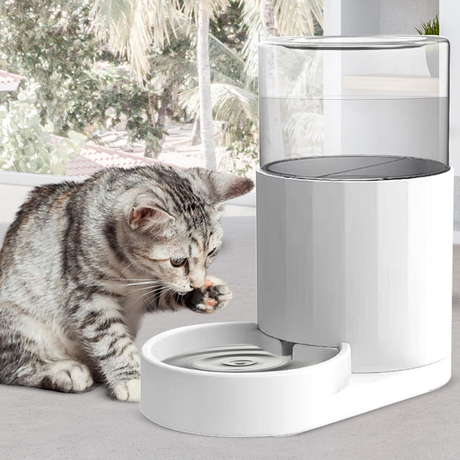 Automatic Pet Waterer, Gravity Water Dispenser, Large Capacity Water Feeder for Cats and Small and Medium-Sized Dogs (3L) - KAZIPAWS