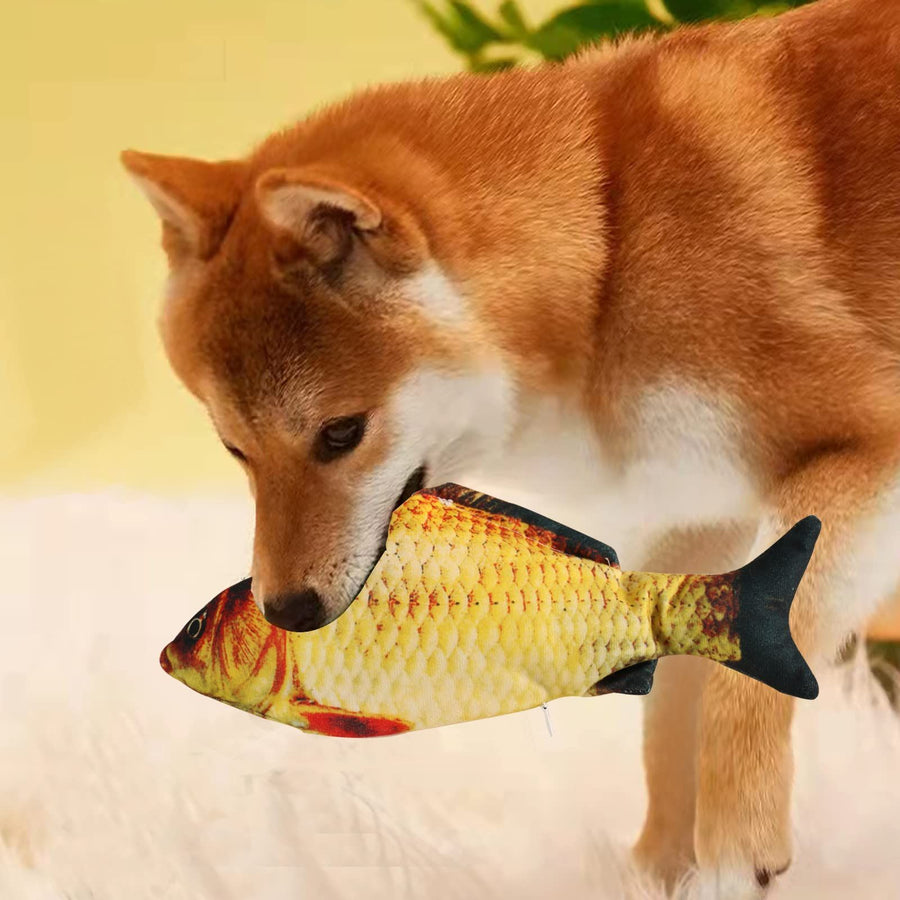 Electric Moving Dog Fish Toy Floppy Fish Cat Toys - KAZIPAWS