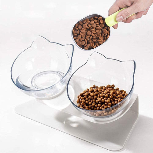 Raised Cat Bowl with Stand 15 Tilted Bowls