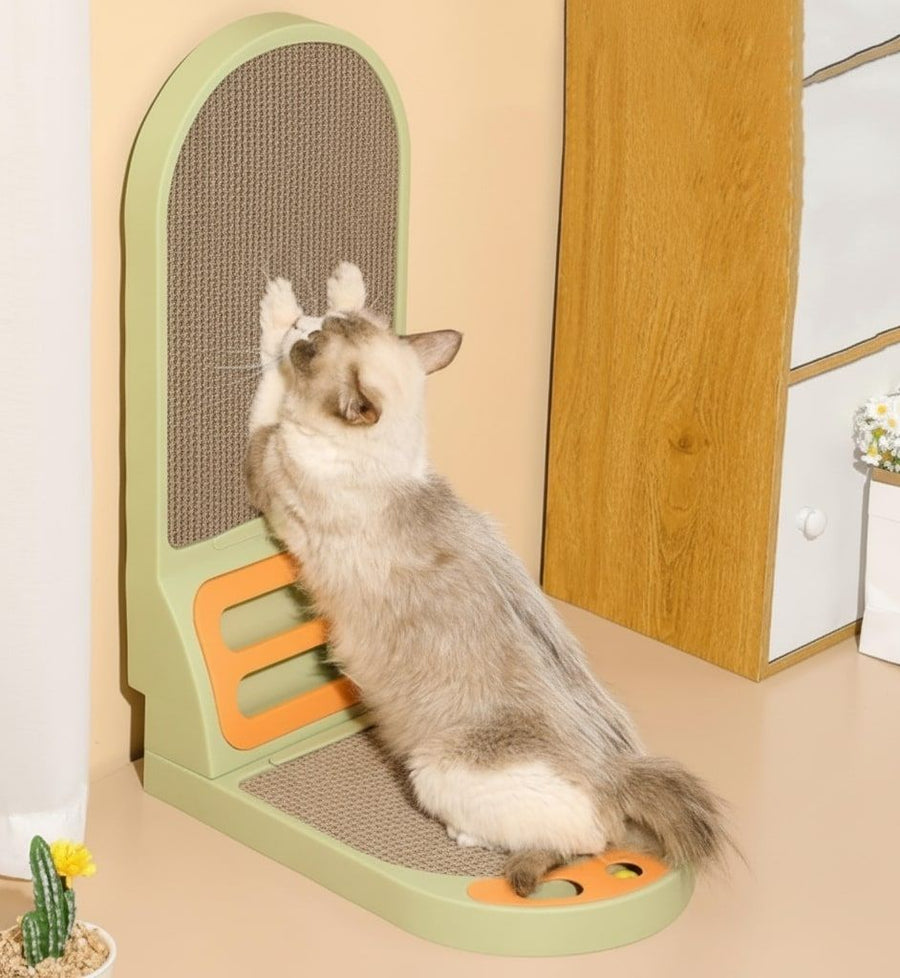 Carla Home Vertical Cat Scratching Board with Cardboard - KAZIPAWS