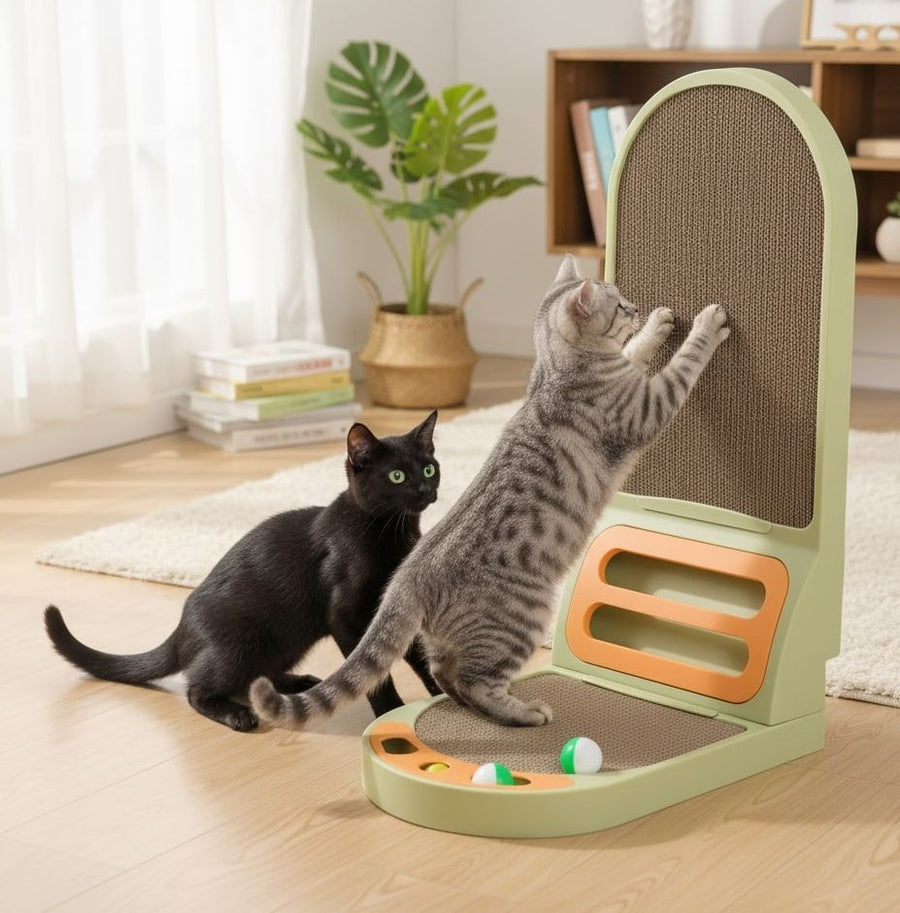 Carla Home Vertical Cat Scratching Board with Cardboard - KAZIPAWS