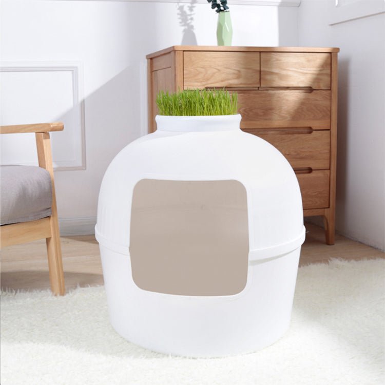 Yes4Pets Multifunctional Cat Litter Box House Semi - KAZIPAWS