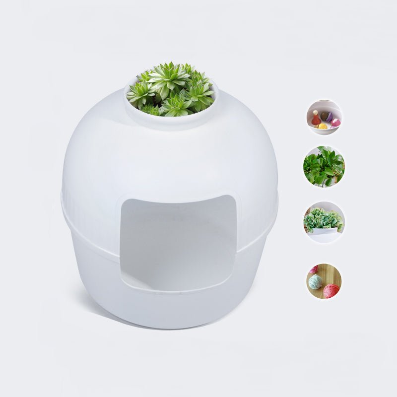 Yes4Pets Multifunctional Cat Litter Box House Semi - KAZIPAWS
