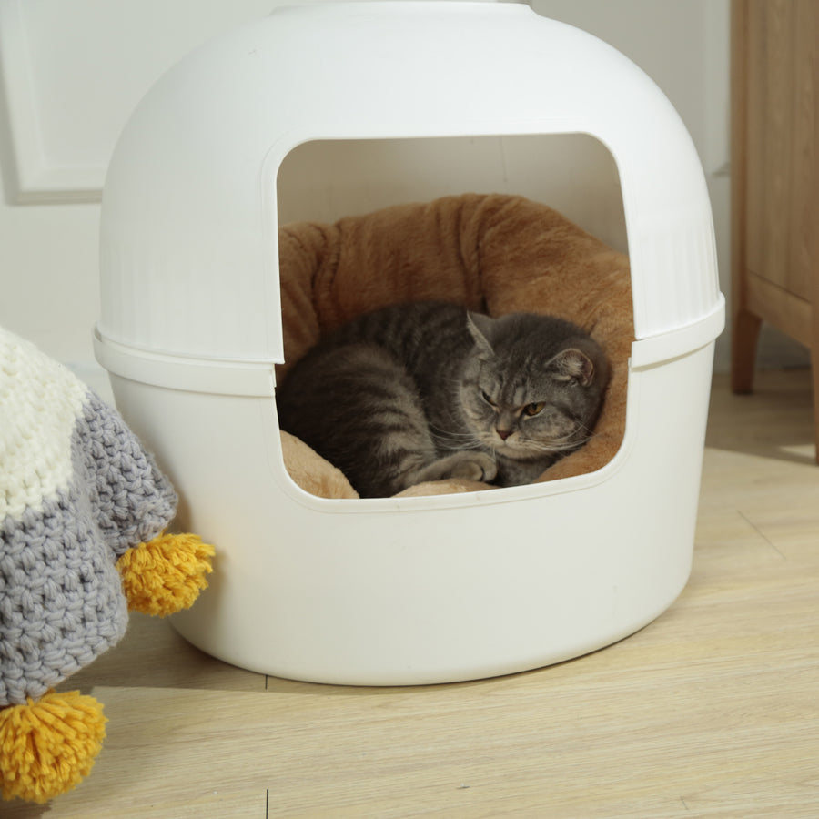 Yes4Pets Multifunctional Cat Litter Box House Semi - KAZIPAWS