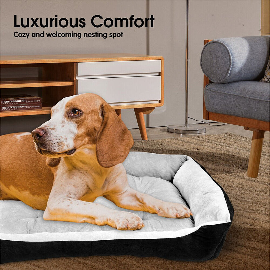 Vaka Navy Dog Bed Cat Calming Floor Mat Sleeping Cave - KAZIPAWS