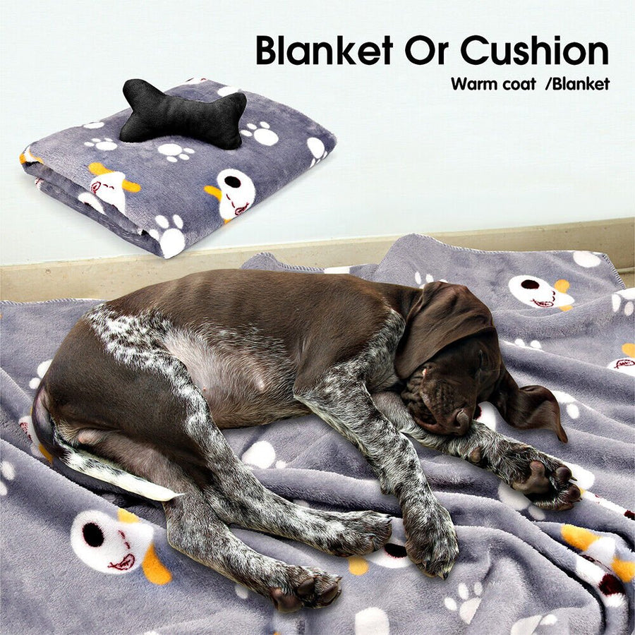 Vaka Navy Dog Bed Cat Calming Floor Mat Sleeping Cave - KAZIPAWS