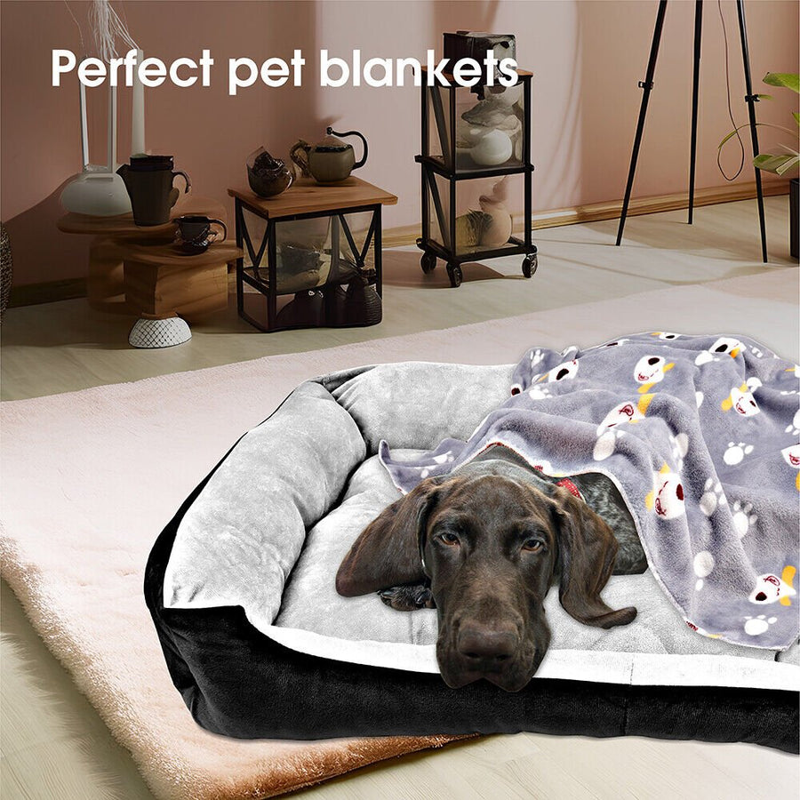 Vaka Navy Dog Bed Cat Calming Floor Mat Sleeping Cave - KAZIPAWS
