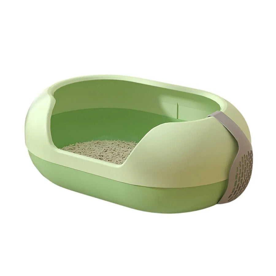 Semi-Closed Covered Cat Litter Pan - KAZIPAWS