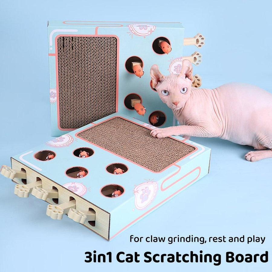 Multifunctional Cat Toys Corrugated Scratch Board for Cats - KAZIPAWS