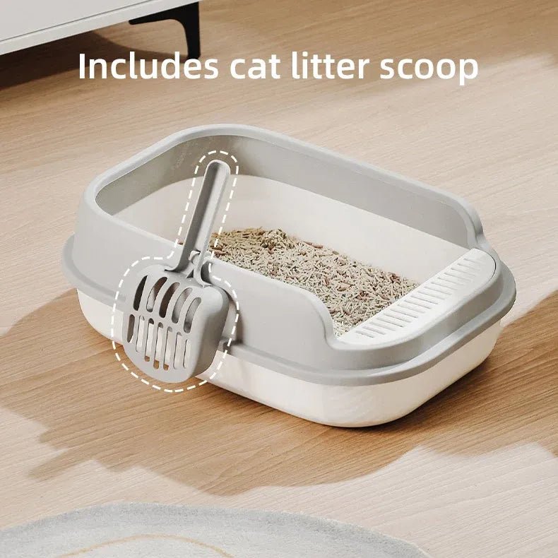 12L Semi Enclosed Large Cat Litter Box with Delivery Shovel - KAZIPAWS