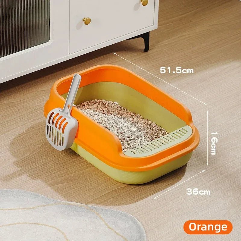 12L Semi Enclosed Large Cat Litter Box with Delivery Shovel - KAZIPAWS