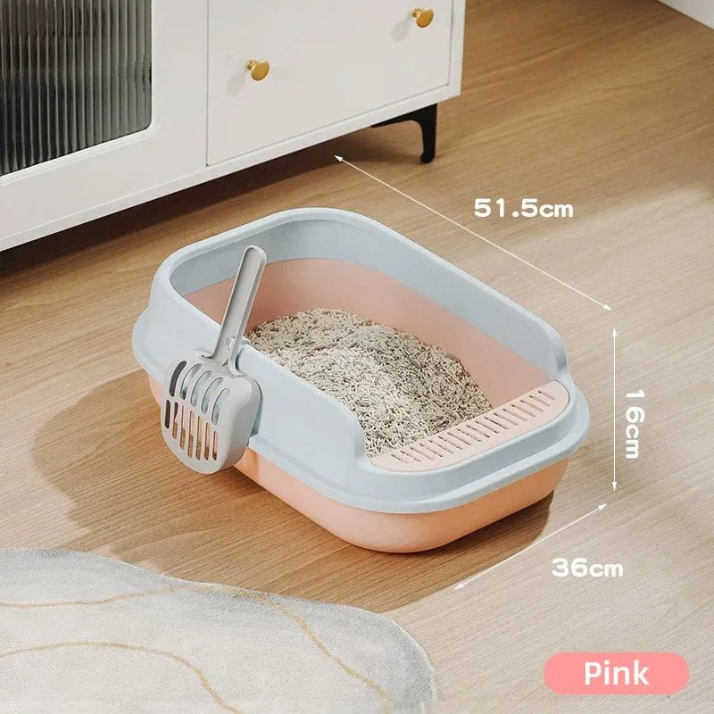 12L Semi Enclosed Large Cat Litter Box with Delivery Shovel - KAZIPAWS