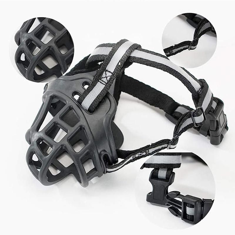 Soft Silicone Dog Basket Muzzle – Adjustable, Breathable & Anti-Bite – Size 2 - KAZIPAWS