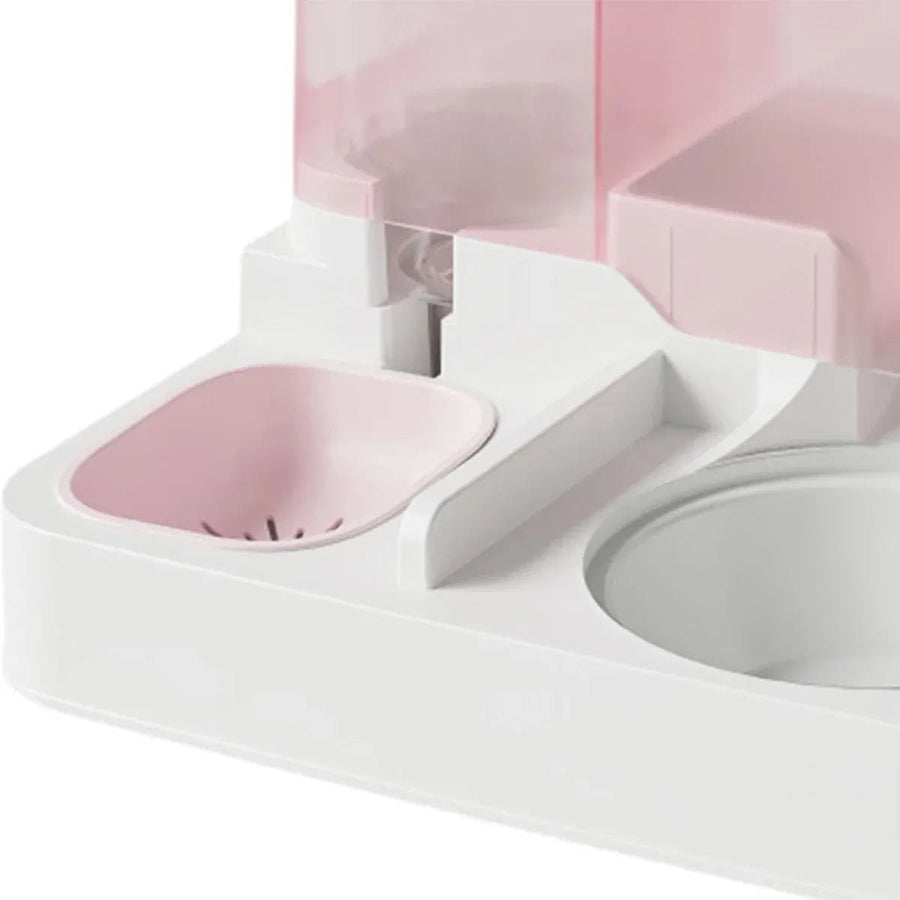Automatic Cat Feeder Water Dispenser All in One Plastic Bowl - KAZIPAWS