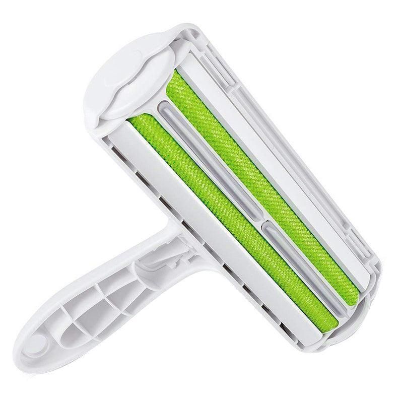 Pet Hair Remover Brush Dog Cat Fur Cleaning Roller Reusable Self Cleaning Tool - Green - KAZIPAWS