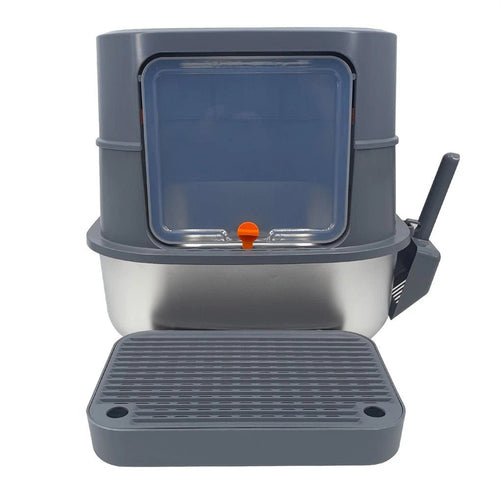 P Jumbo Stainless Steel Cat Litter Box for Multi Cats
