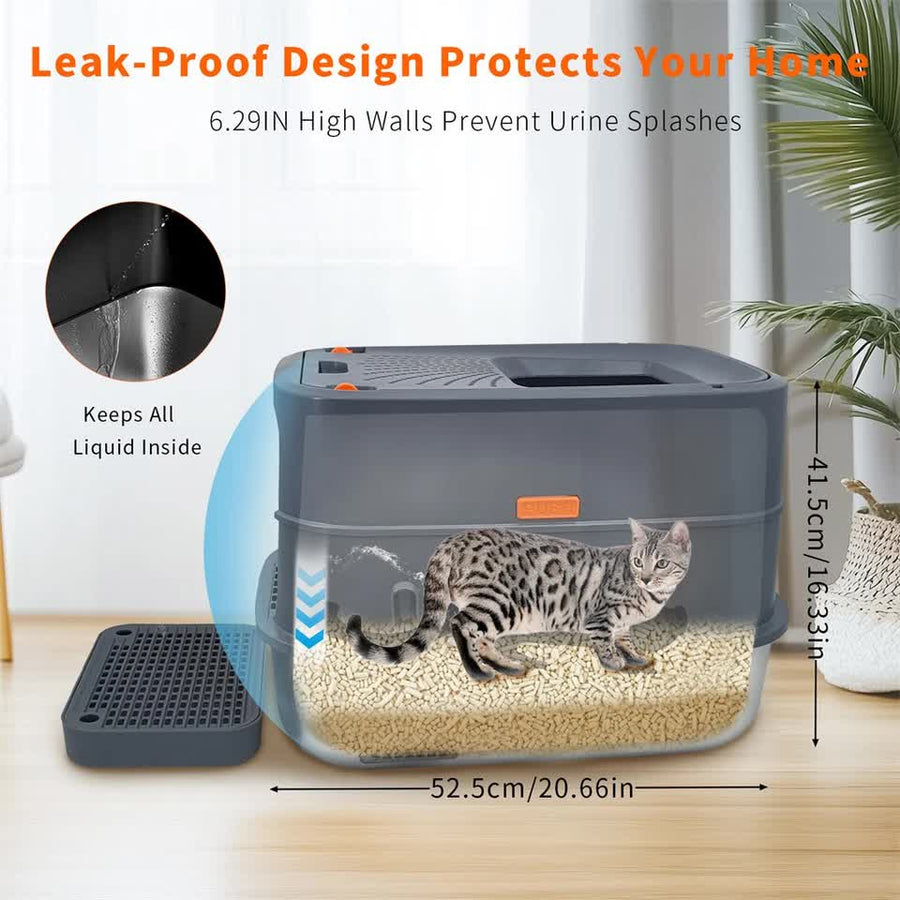 P Jumbo Stainless Steel Cat Litter Box for Multi Cats - KAZIPAWS
