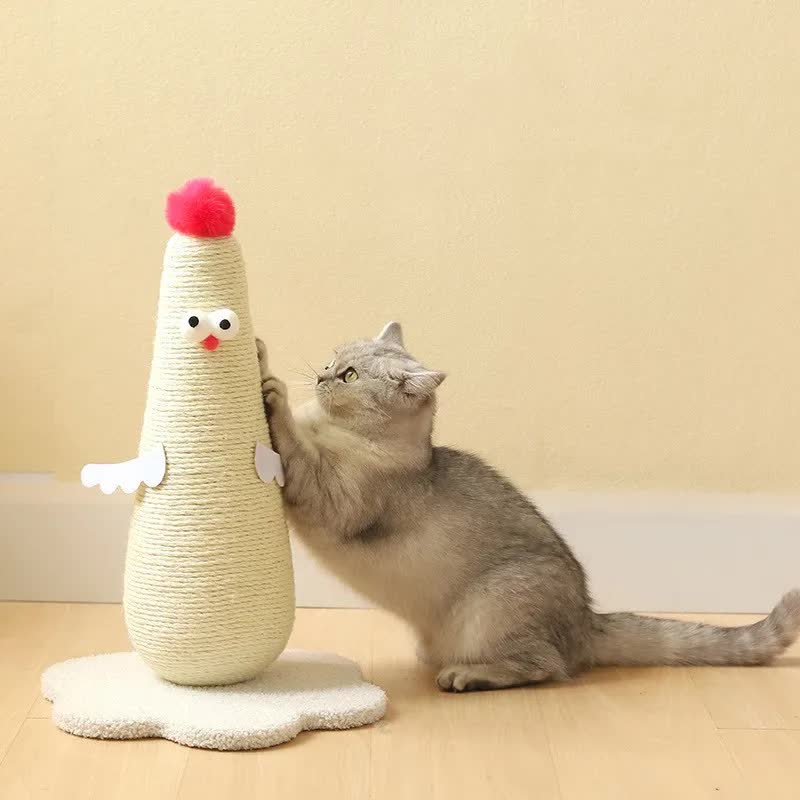 Chick-Shaped Sisal Cat Scratching Post - KAZIPAWS