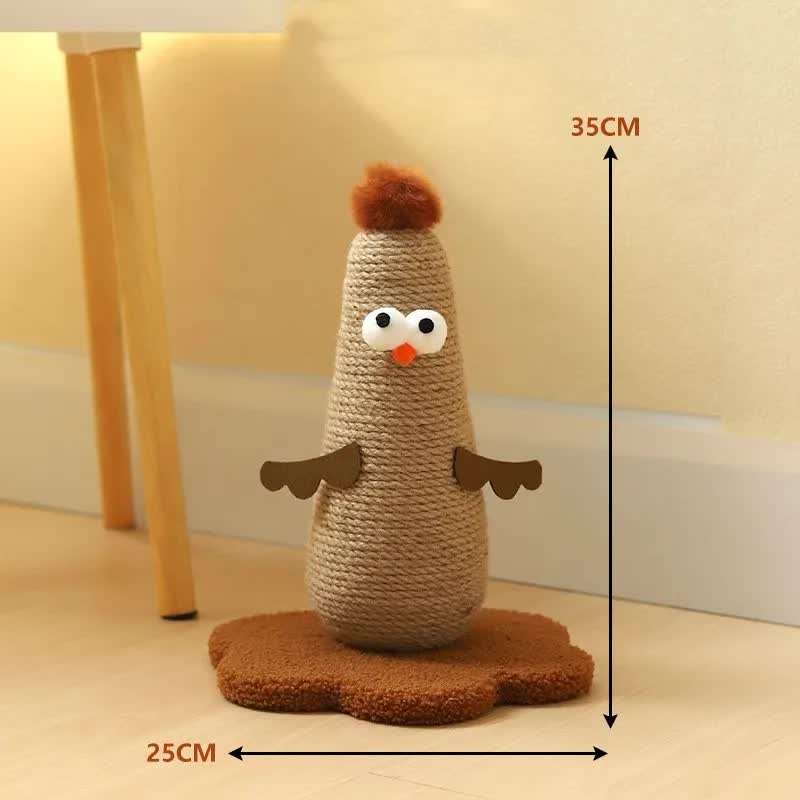 Chick-Shaped Sisal Cat Scratching Post - KAZIPAWS