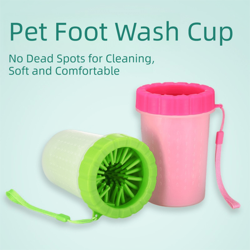 Pink Small Size Quick Easy Clean Dog Paw Cleaner Cup - KAZIPAWS