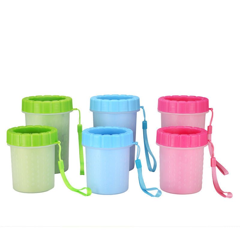 Pink Small Size Quick Easy Clean Dog Paw Cleaner Cup - KAZIPAWS