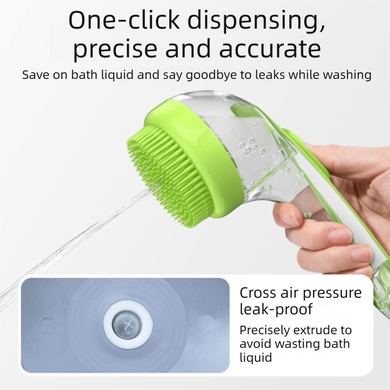Blue Pet Silicone Bath Brush with Shampoo Dispenser - Leak-Proof One-Touch Soap Release-Dog and Cat Grooming Massage Brush Soft Cleaning Scrubber for Bathing Shedding and Skin Care - KAZIPAWS