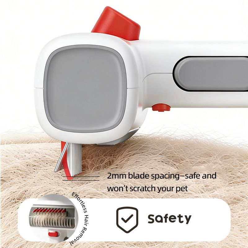 White and Grey 2 in 1 Dematting Deshedding Grooming Comb - KAZIPAWS