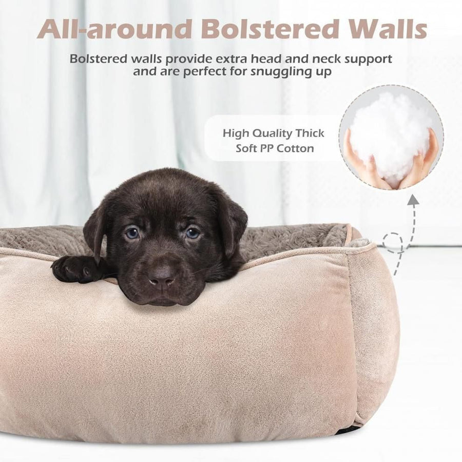 Camel Small Medium Pet Bed Washable Rectangle Dog Bed - KAZIPAWS