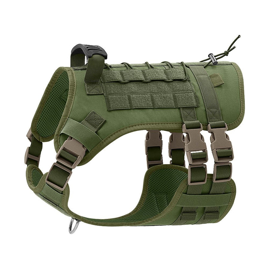 Tactical Oxford Dog Harness - Green