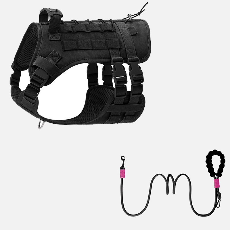 Tactical Dog Harness and Leash Set - Oxford - KAZIPAWS