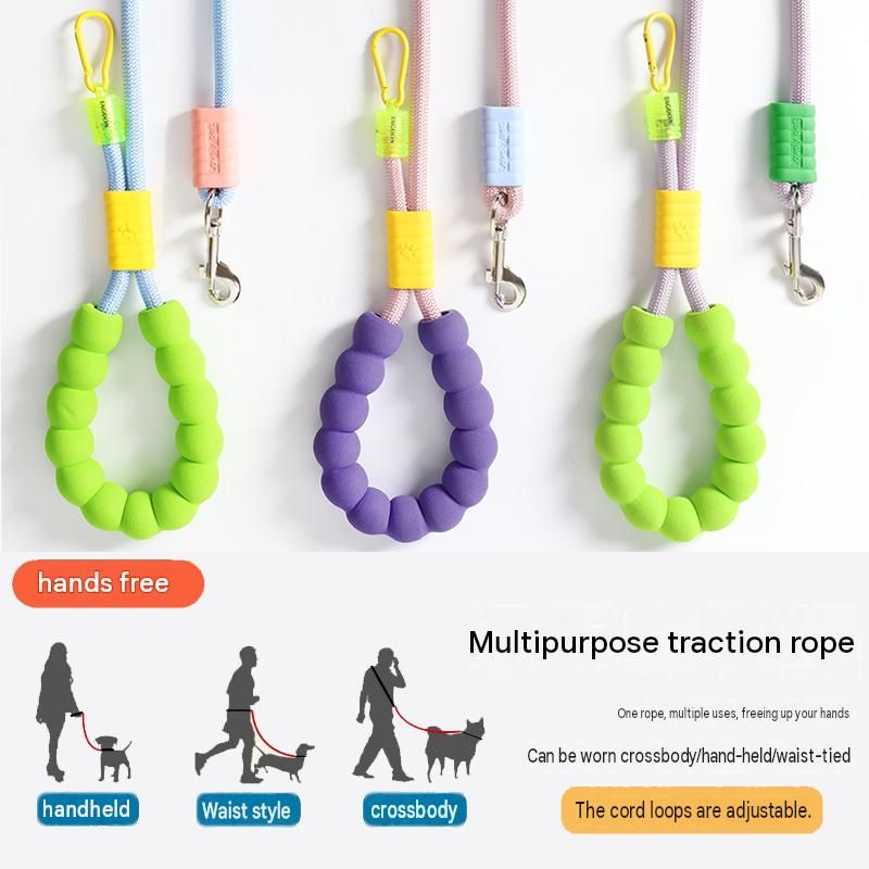 Tactical Dog Harness and Leash Set - L size Purple Oxford No Pull Vest and Purple 1.85m Hands Free Nylon Lead - Adjustable Walking Gear for Medium Dogs - KAZIPAWS