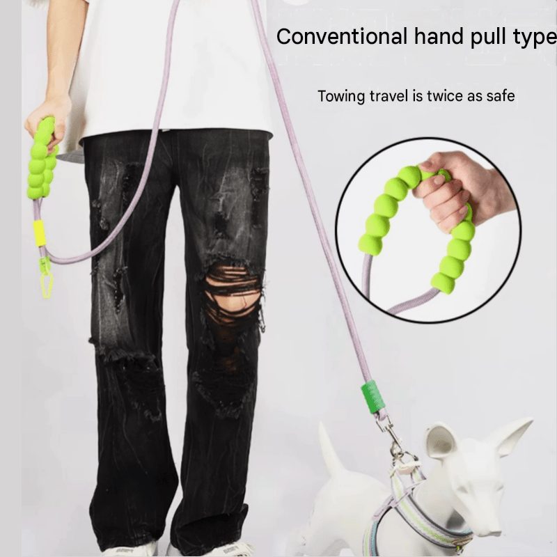 Tactical Dog Harness and Leash Set - L size Purple Oxford No Pull Vest and Purple 1.85m Hands Free Nylon Lead - Adjustable Walking Gear for Medium Dogs - KAZIPAWS