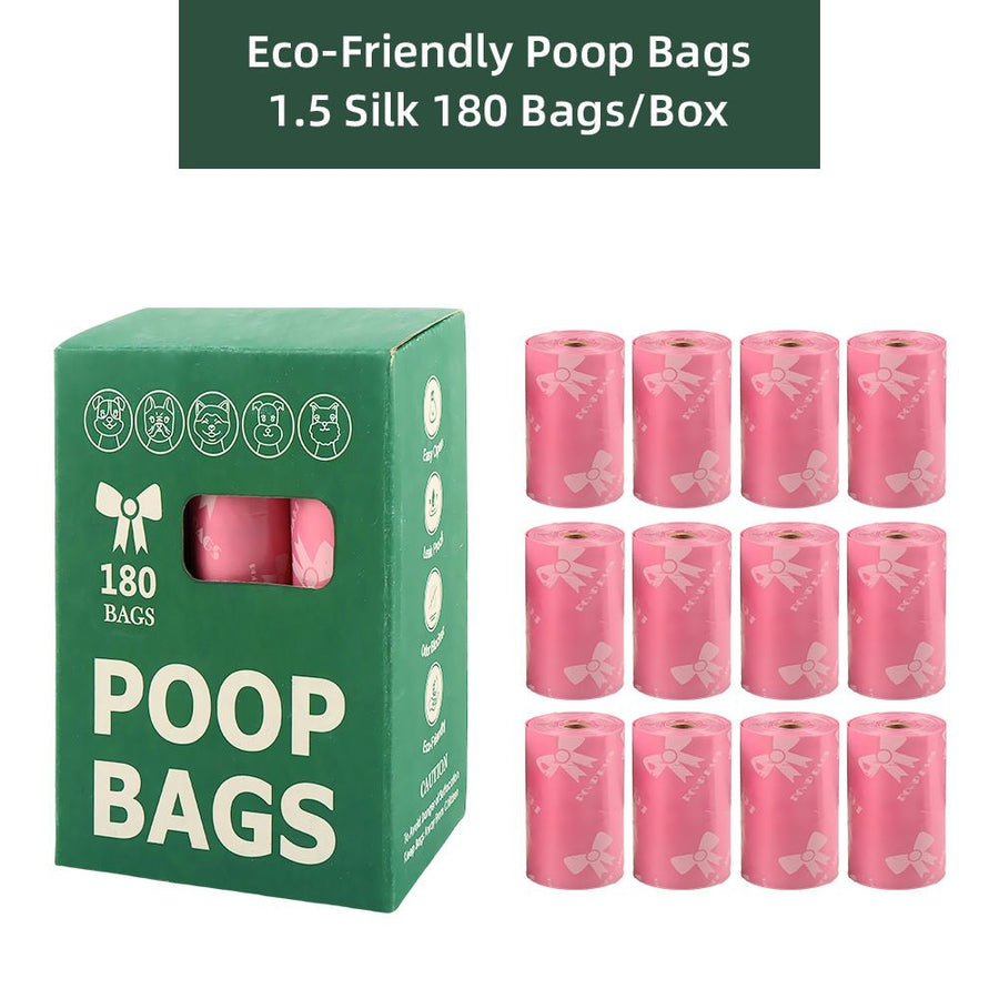 Pink Thickened Dog Poop Bags 180 Pack 12 Rolls 15 - KAZIPAWS
