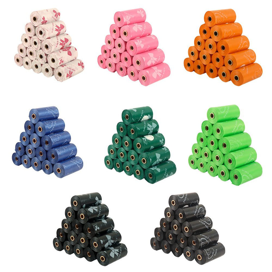Pink Thickened Dog Poop Bags 180 Pack 12 Rolls 15 - KAZIPAWS