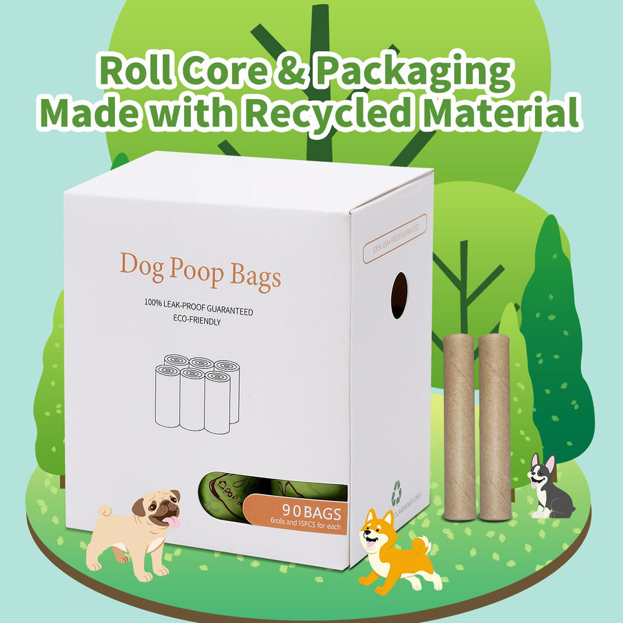 Degradable Dog Poop Bags with Dispenser 12 Rolls Waste Bags - KAZIPAWS