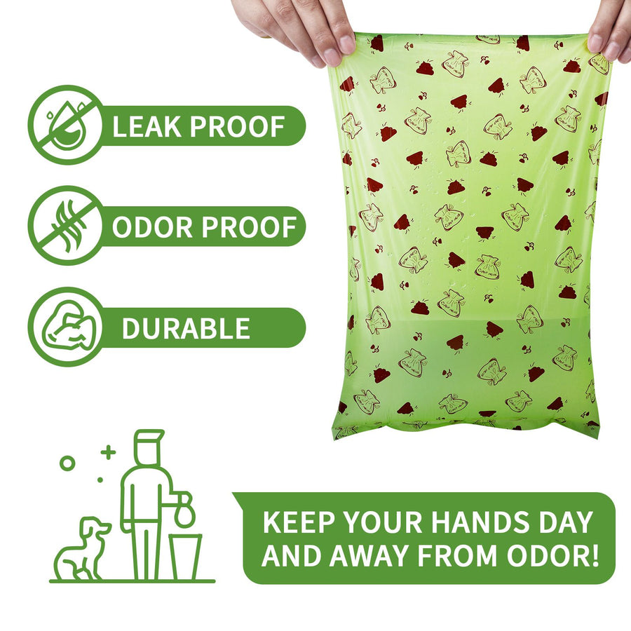 Degradable Dog Poop Bags with Dispenser 12 Rolls Waste Bags - KAZIPAWS