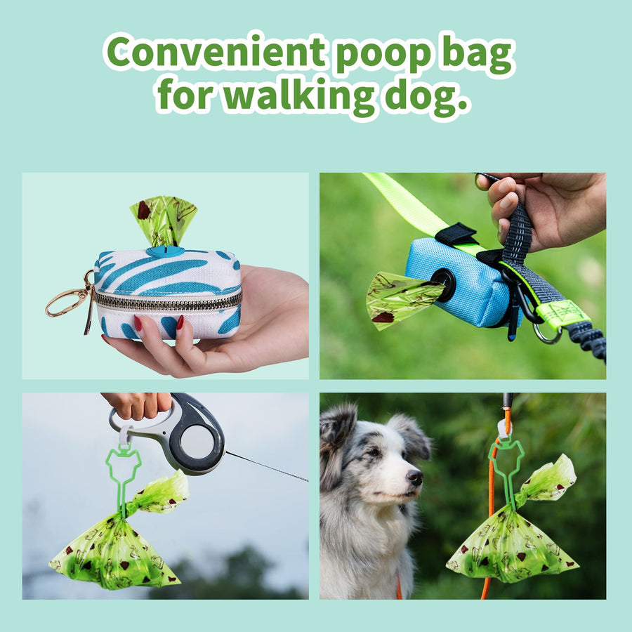 Degradable Dog Poop Bags with Dispenser 12 Rolls Waste Bags - KAZIPAWS