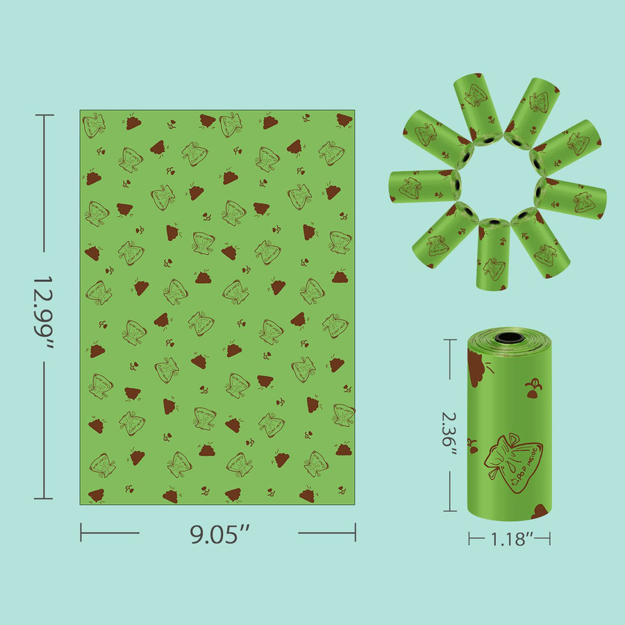 Degradable Dog Poop Bags with Dispenser 12 Rolls Waste Bags - KAZIPAWS